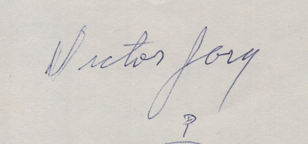 VICTOR JORY - SELF-CARICATURE SIGNED