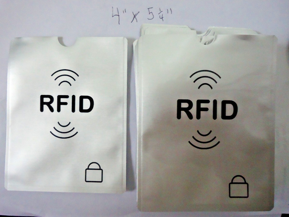 5- RFID Blocking Sleeves 4''x5'' Passports only Protector Holder #5 lots