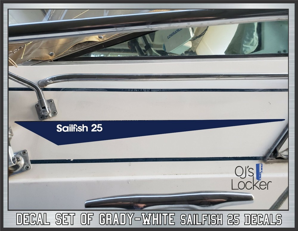 Grady White-Sailfish 25 Hull Replacement Decals Set