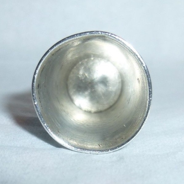 Antique Sterling Silver Palmettes Pattern Thimble Early Unmarked MYD Monogram