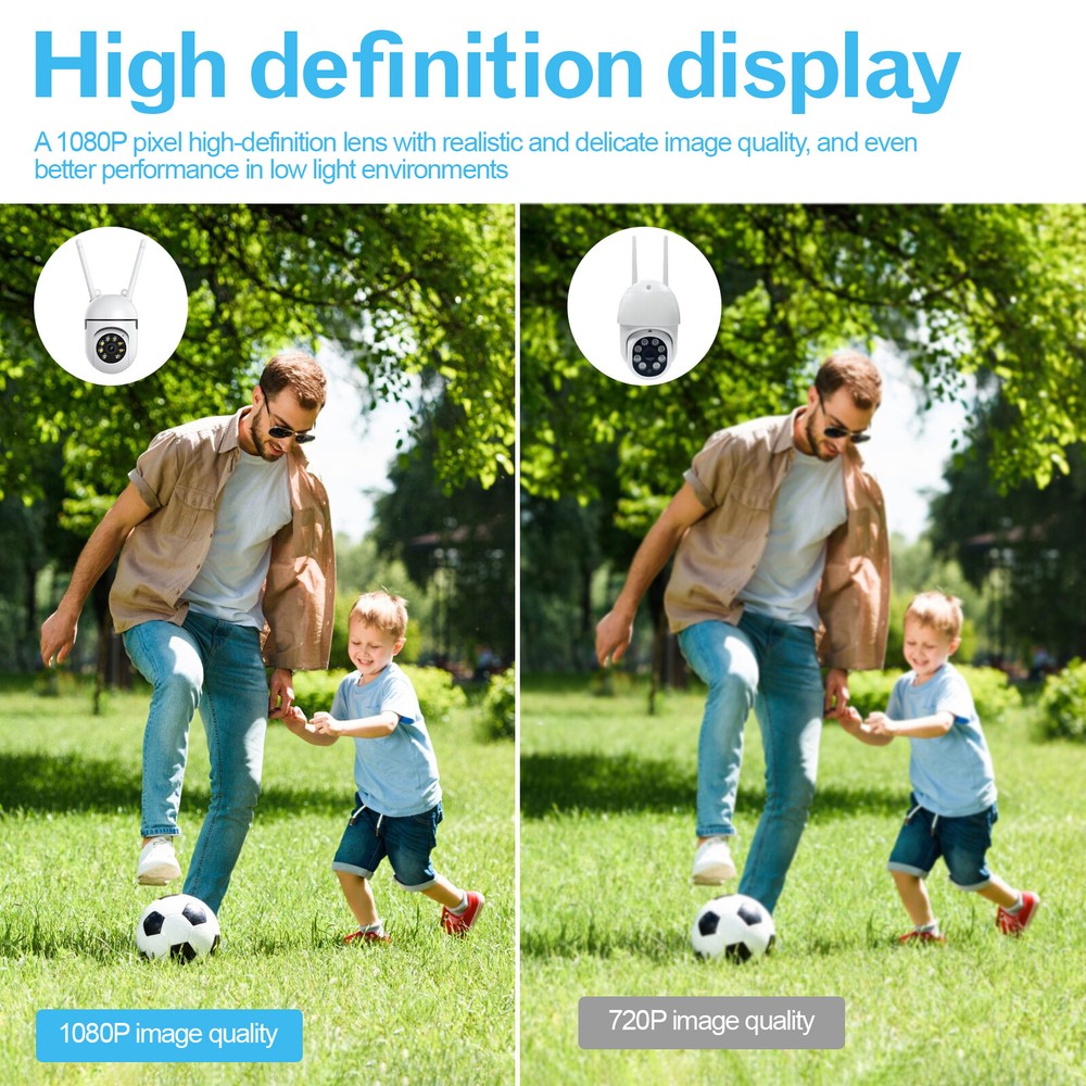 ✅Wireless 2.4G WiFi Security Camera System Smart Night Vision Cam 1080P