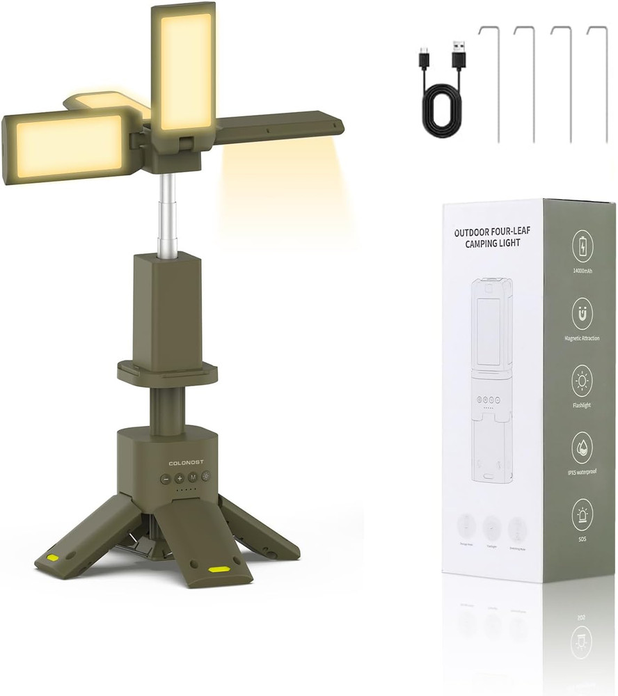 Wireless Magnetic Camping Light with Telescoping Pole (285-1100Mm) - 3 Mode Dimm
