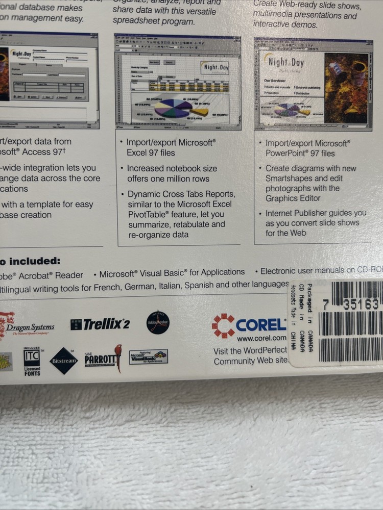 Word Perfect Office 2000 Professional Academic WordPerfect 2000 Open Box