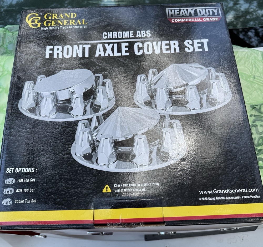 Grand General 40200 Chrome ABS Front Axle Cover Kit.