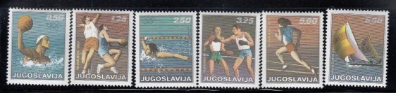 YUGOSLAVIA Munich Summer Olympic Games MNH set