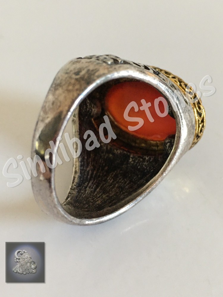 Aqeeq Ring - Wonderful Silver and Agate Ring خاتم عقيق - خاتم فضة وعقيق كبدي