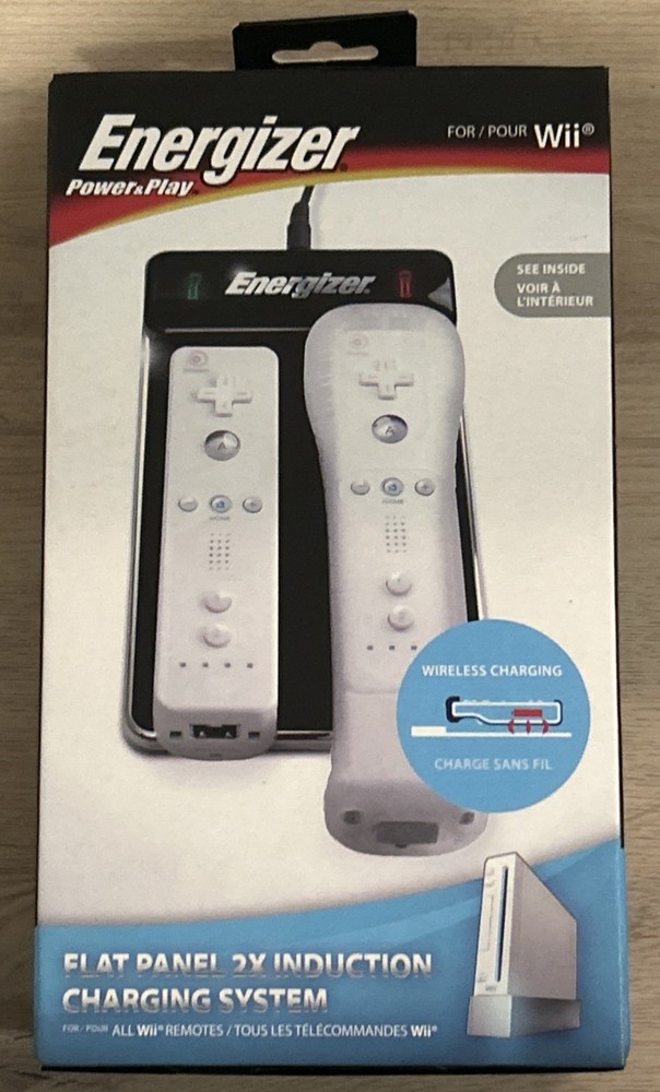 Energizer Flat Panel 2X Induction Charger For Wii Remotes - No Battery Pack!