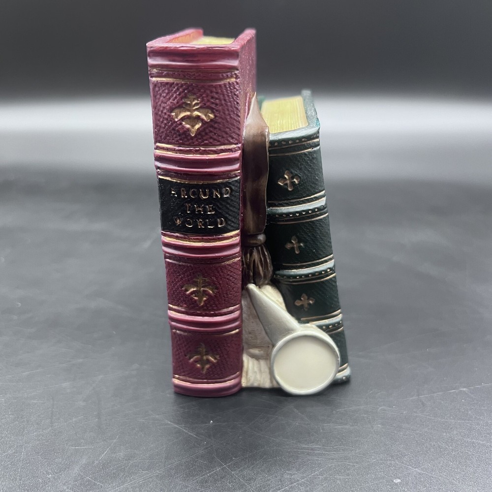 Nautical Themed Bookends With Globe, Anchor, Log Book, And Binoculars