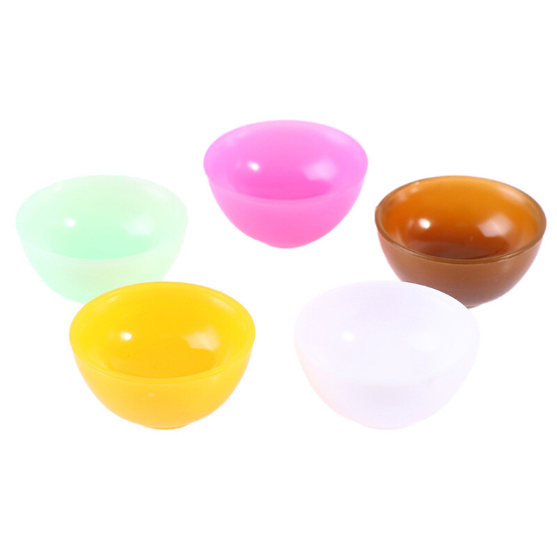 5PC 1:12 Scale Dolls House Miniatures Kitchen Five-color Plastic Bowl Accessory