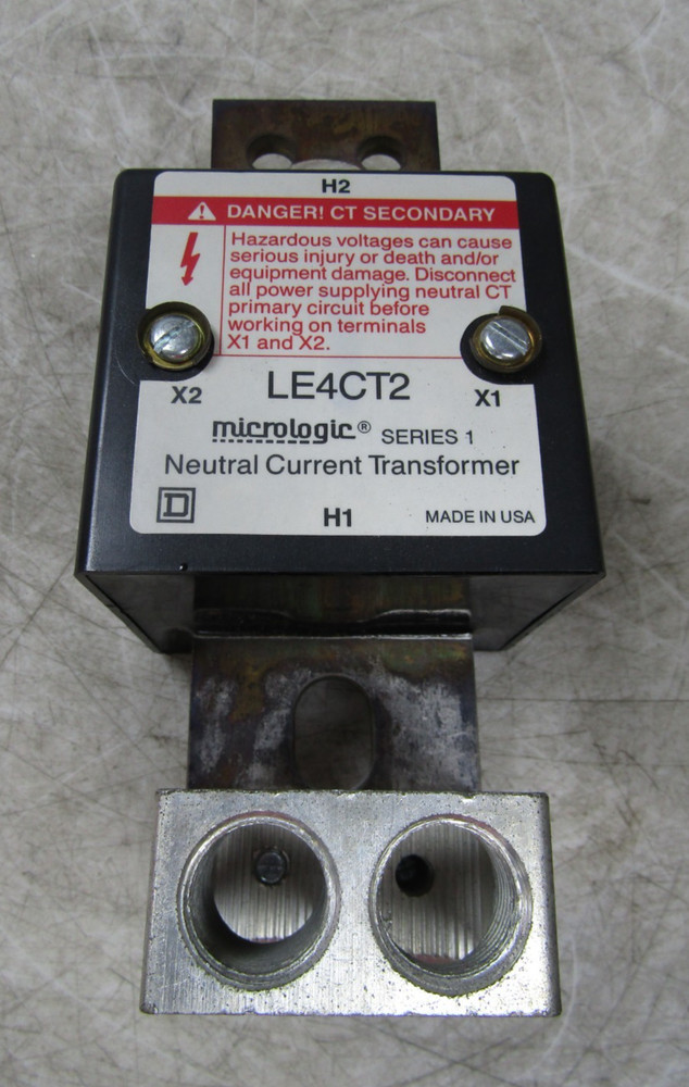 💥SQUARE D MICROLOGIC 400 AMP NEUTRAL CURRENT TRANSFORMER LE4CT2