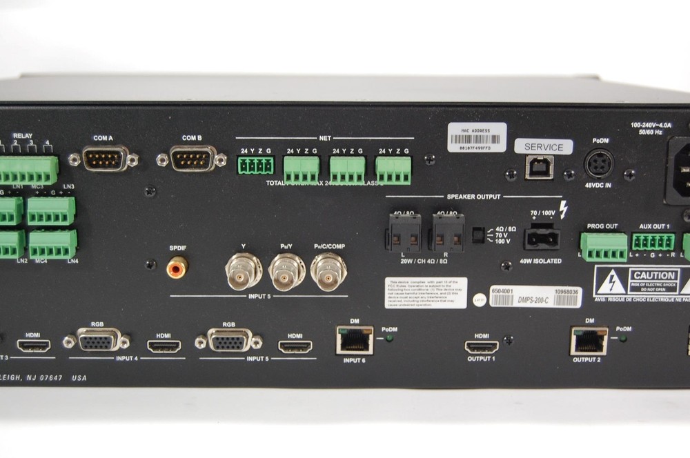 Crestron DMPS200C Digital Media 200 Conference Presentation System - Black