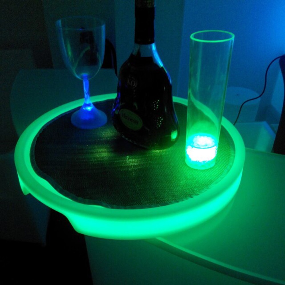 Colorful LED Serving Tray with Remote Control - Waterproof & Rechargeable