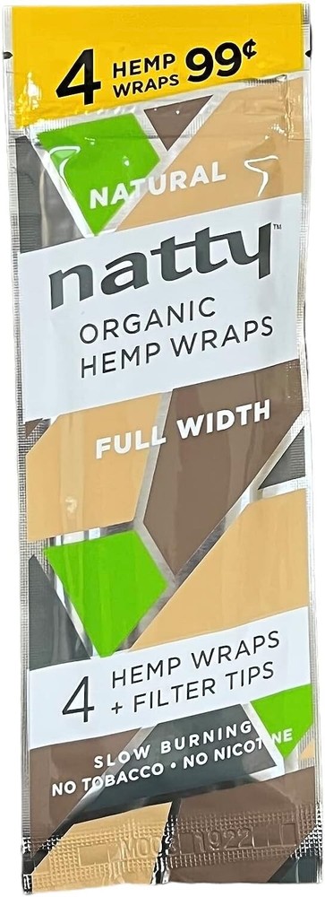Natty Full Width Wraps 15 Packs Per Box 4 Wraps Per Pack (Natural)