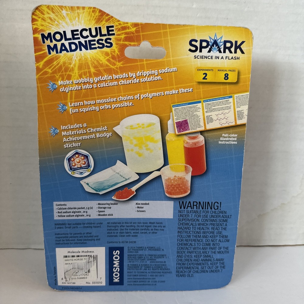 Molecule Madness Thames & Kosmos Spark Science Experiment Kit Polymers