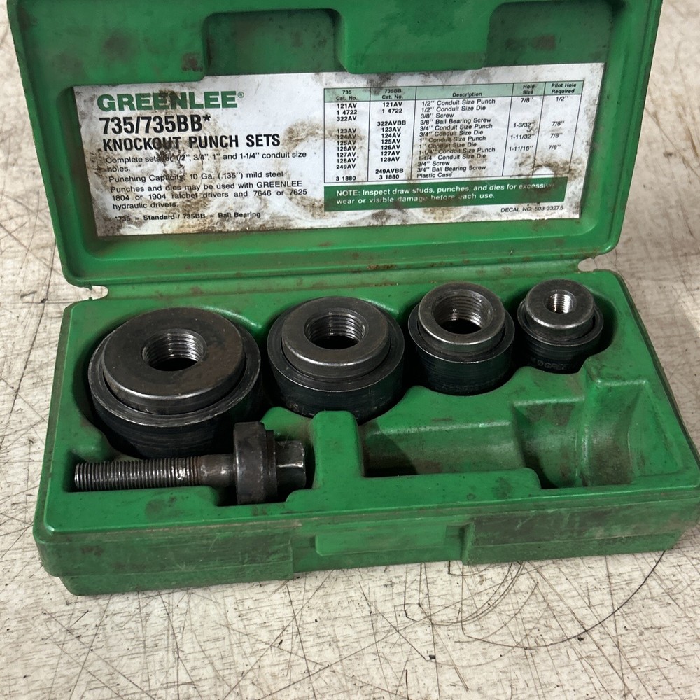 Greenlee 7235BB Slug Buster Punch Set