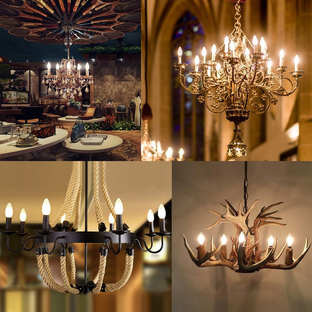 BRIMAX E12 LED Candle Light Bulbs Candelabra Chandelier Bulb Replacement 40W 60W