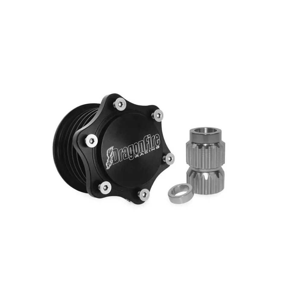 DragonFire Racing Black-anodized Fixed Hub Steering Wheel Hubs - 522023