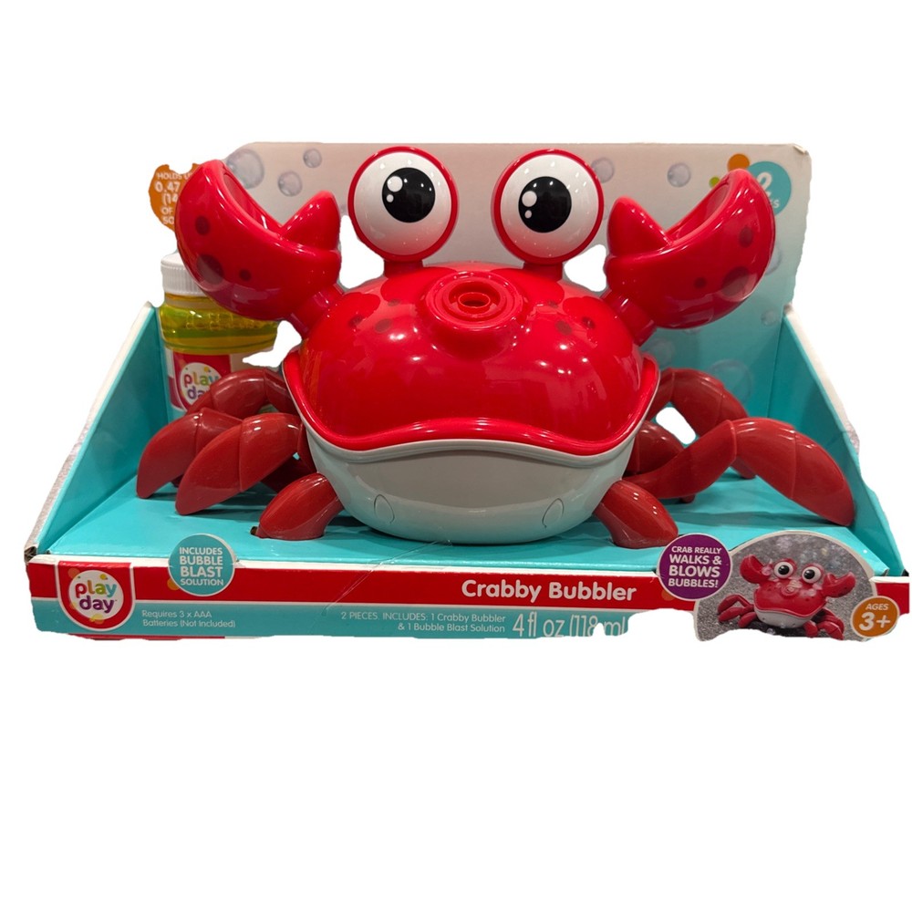 Play Day  Walking Crabby Bubbler W/ 4 oz. Bubble Blasting Solution