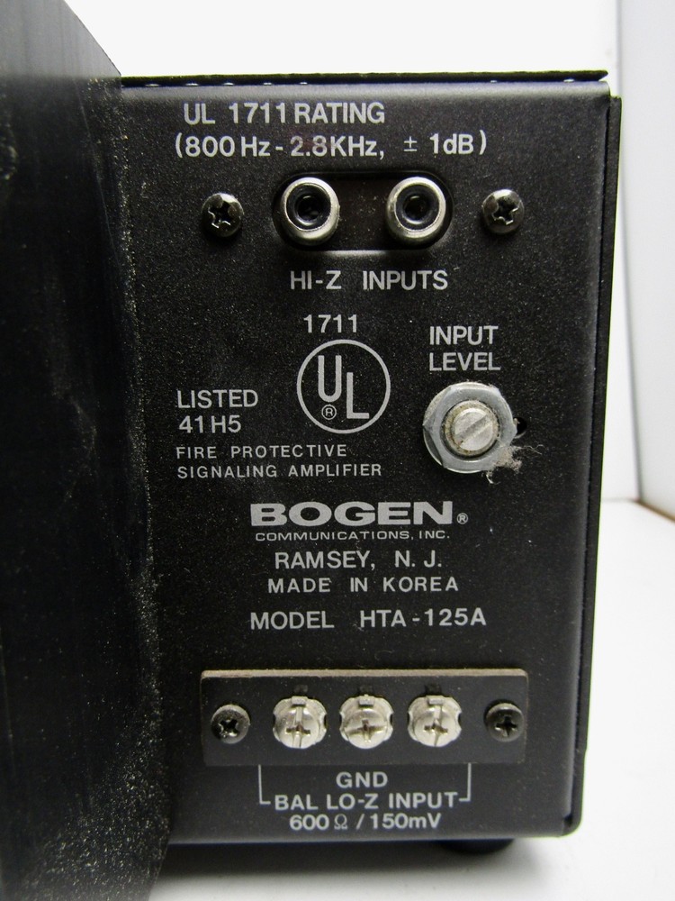 Bogen HTA-125A Power Amplifier 125W Rack Mountable - Used