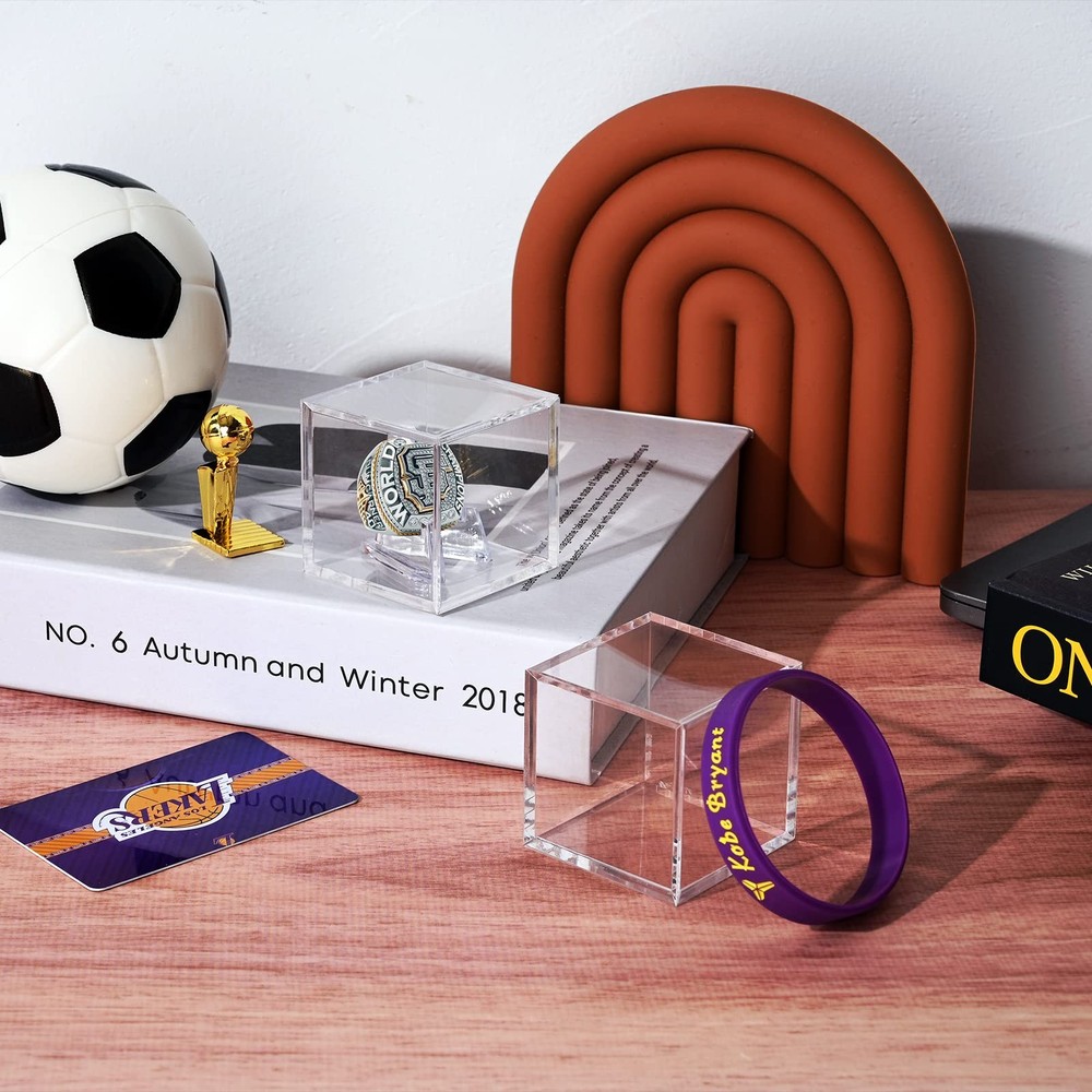 Foboull Championship Ring Display Case, Acrylic Box and Transparent