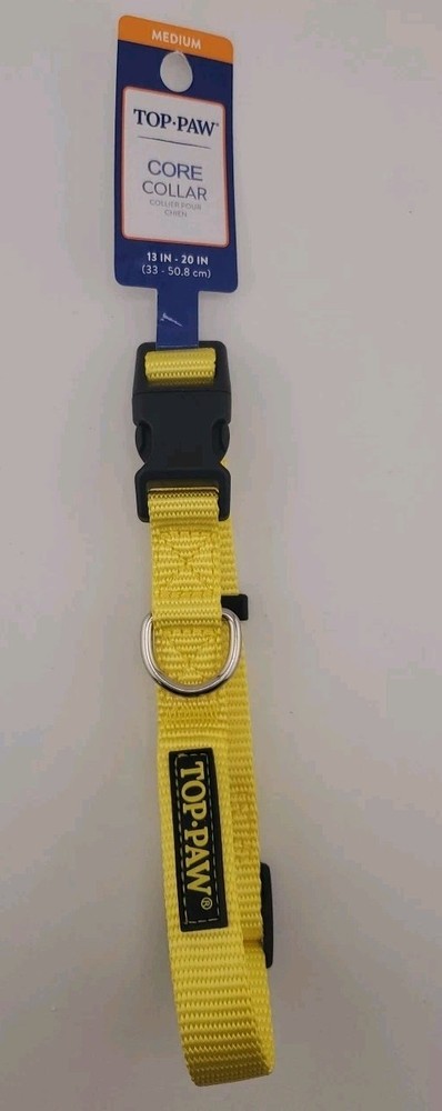 Top Paw Core Collar - Yellow - Medium