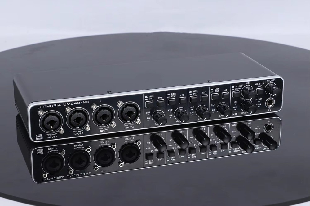 USB Audio/MIDI Interface with Mic Preamp Noise Cancelling for Studio Recording