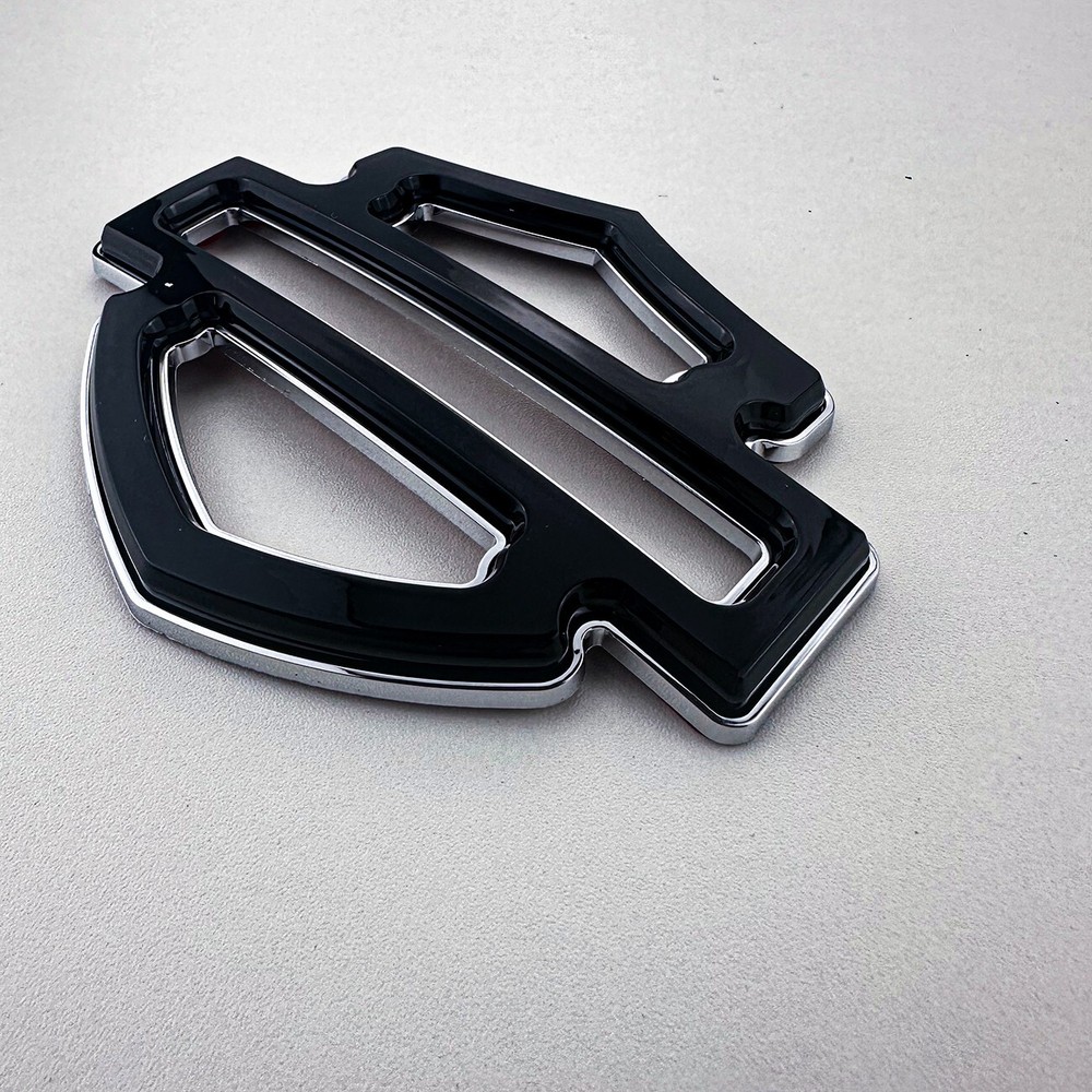 2X CVO Custom Tank Emblems Black & Chrome Double Layer 5 or 6 gal tank