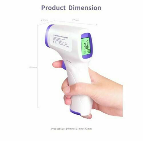 LCD Infrared Thermometer Non Contact - Digital Temperature Warning-