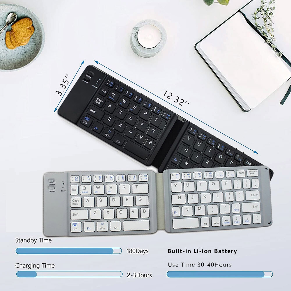 For Windows PC iOS Mac Tablet iPhone 15/14/13/12 Pro Wireless Bluetooth Keyboard