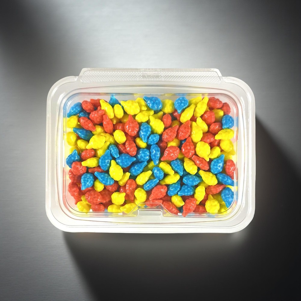 Nostalgic Cotton Candy Bite Size Candies Nuggets: Blue Raspberry, Cherry, & Lemo