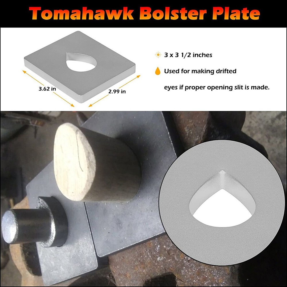 Tomahawk Eye Drift Mandrel Blacksmith Tool Handle Bolster Plate Hammer Axe Knife
