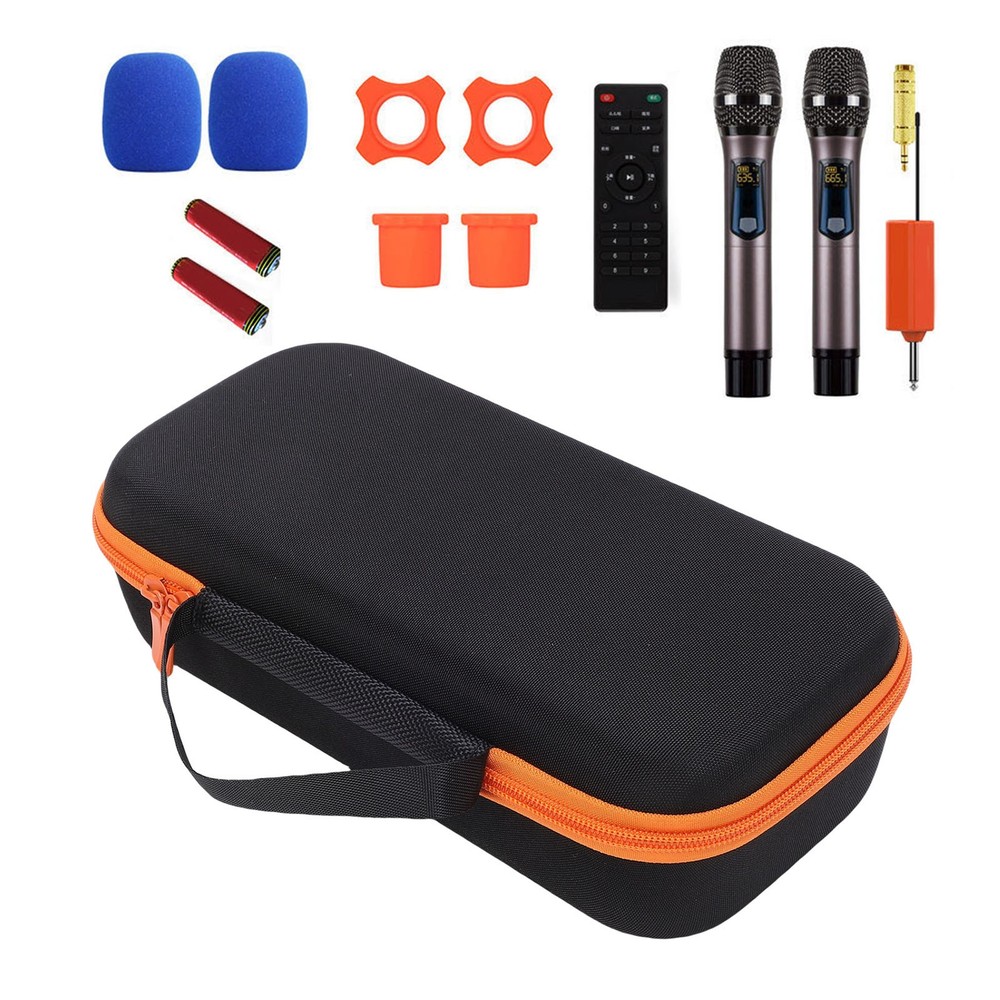 Wireless Microphone Case Polyester Handheld Dual Mic Travel Bag