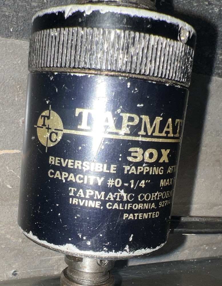 Machinist Tools: Tapmatic 30X Tapping Head with 1/2" Arbor. Used Surplus