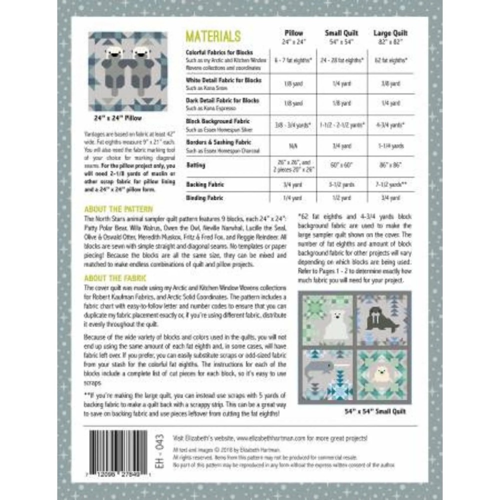 North Stars Pattern by Elizabeth Hartman