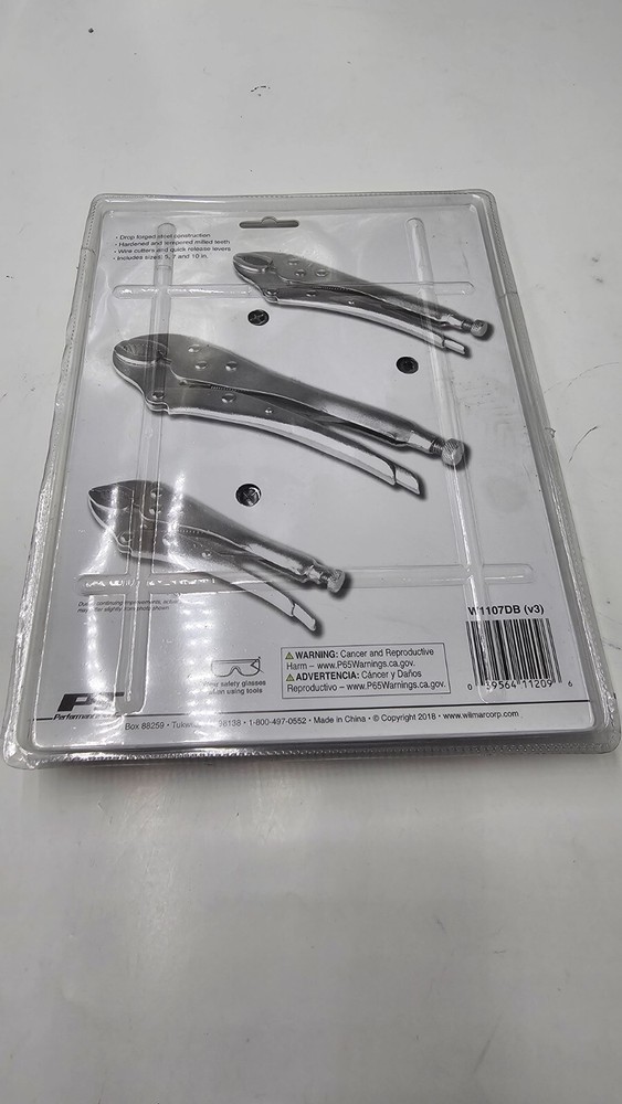 Performance Tool Locking Plier W1107DB Drop Forged Steel Construction