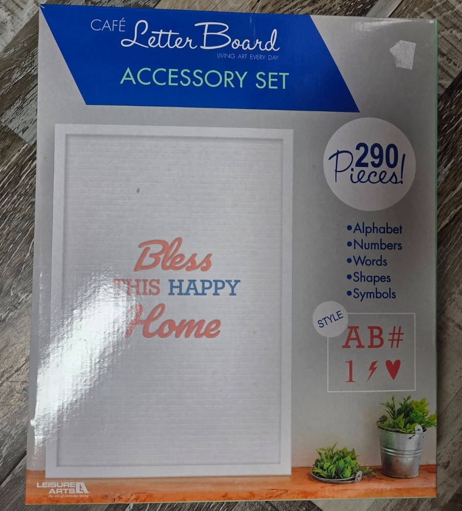 CAFÉ LETTER BOARD ACCESSORY SET 290 PIECES , New in Box