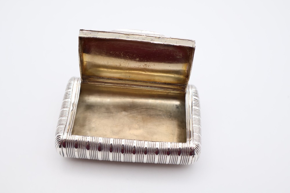 Quality Antique Solid Silver Large Snuff Box Hallmarked Birmingham C.1800