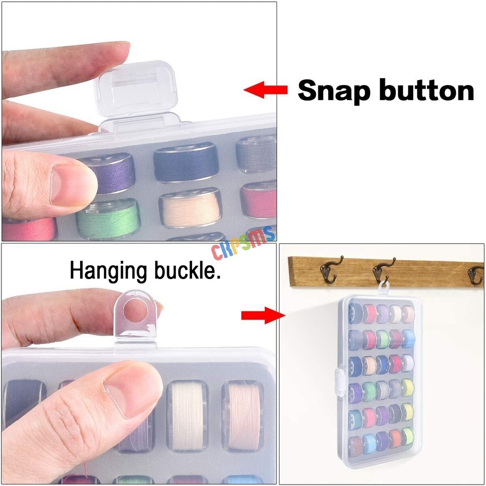2PCS Bobbin Storage Boxes – Hold 60pcs FOR Class 15, L type, Bobbins