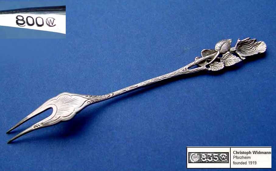 Serving Fork, Hildesheimer Rose, C. Widmann, 800 Silver B376