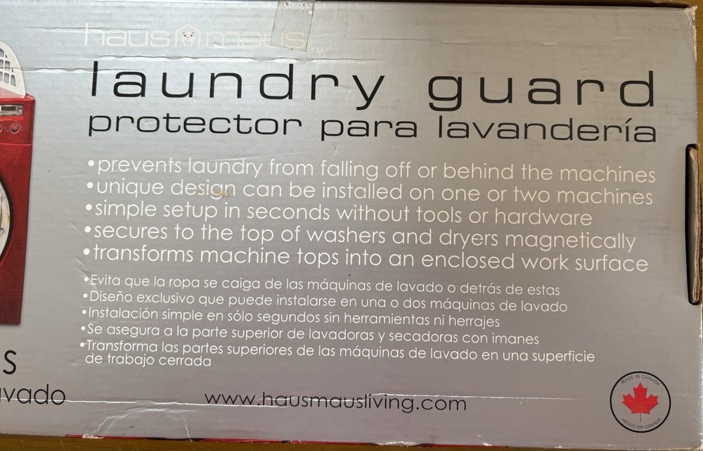 Haus Maus Laundry Guard - Keeps Laundry from Falling off Front Loading Machines
