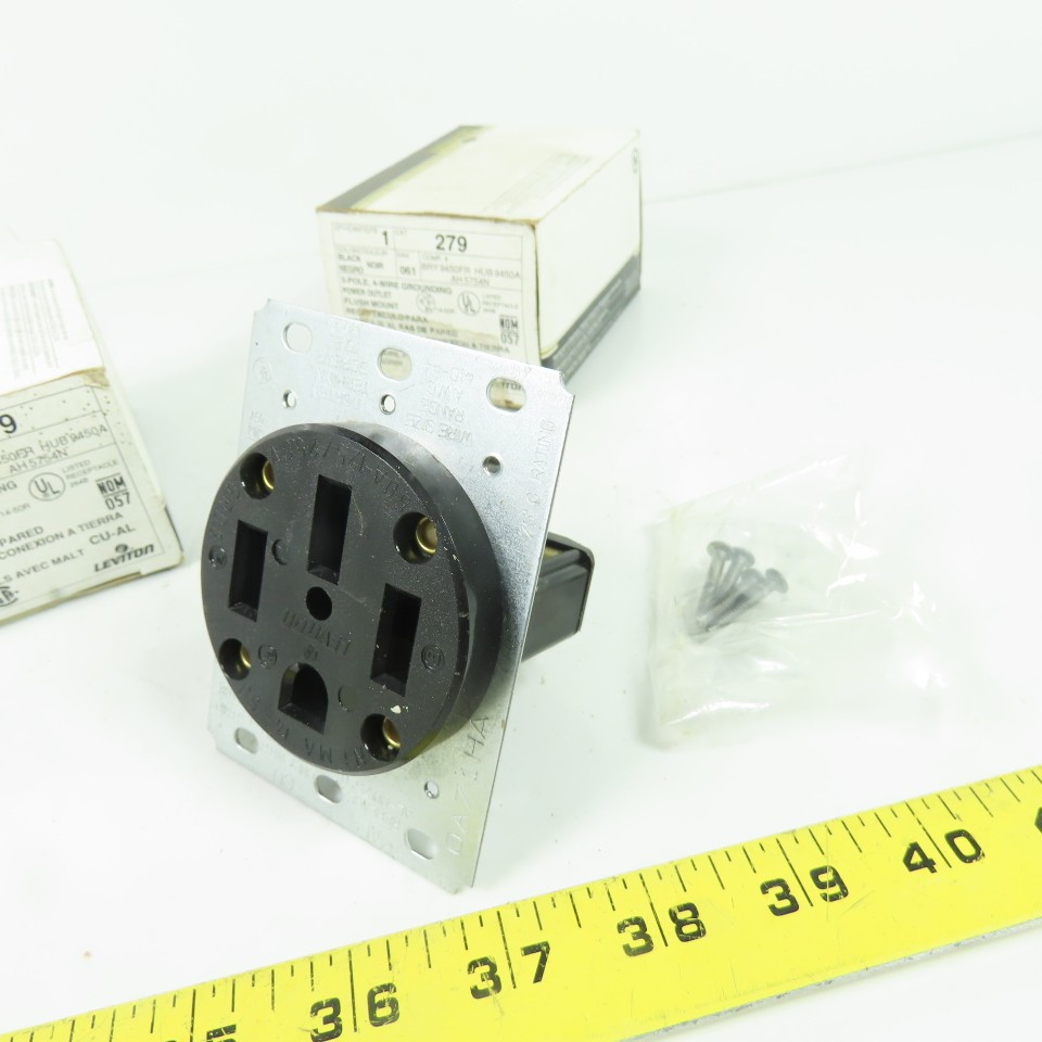 Leviton 279 50A 125/250V 3-Pole 4-Wire Grounding Power Outlets Lot of 2