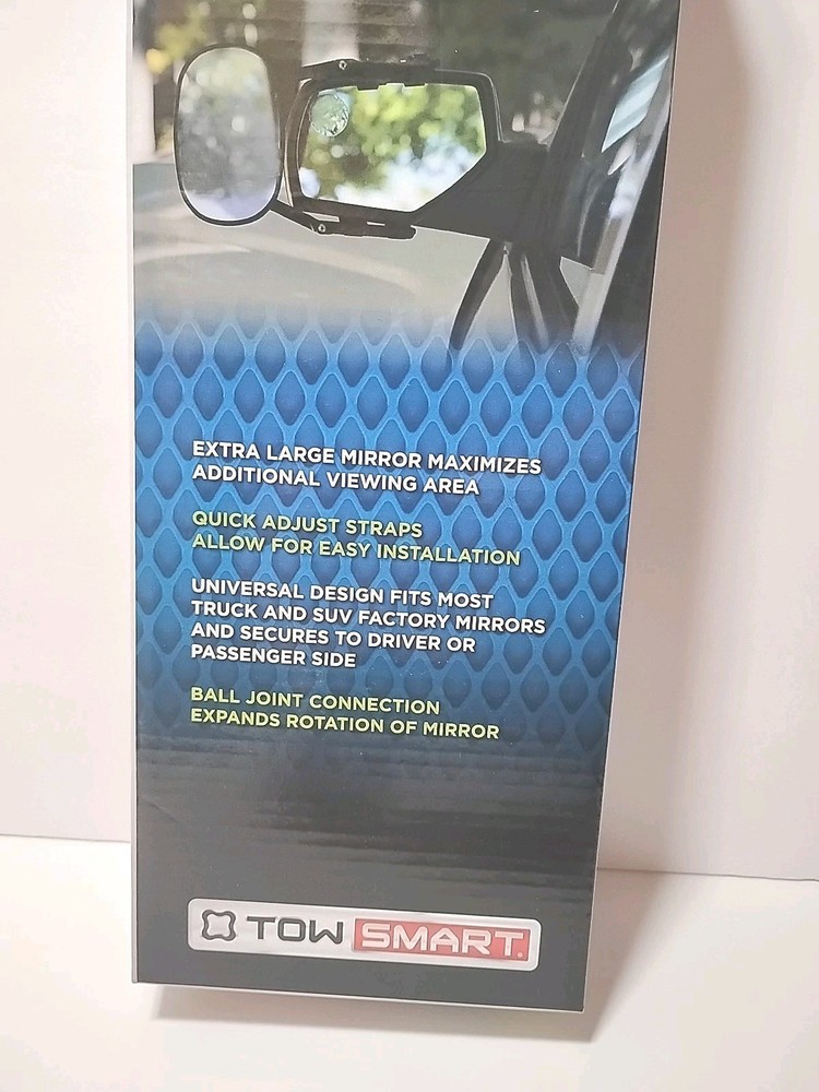 TOW SMART UNIVERSAL EXTRA LARGE TOWING MIRROR-Open Box