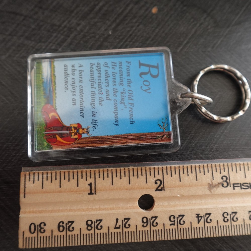 Roy Personalized Keychain Plastic Novelty Name Definition Meaning Gift