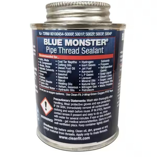 Blue Monster Pipe Thread Sealant, Plumbers Putty (4 oz)