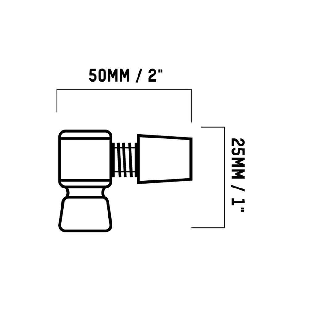 Blackburn Wayside Co2 Thread On Inflator Black