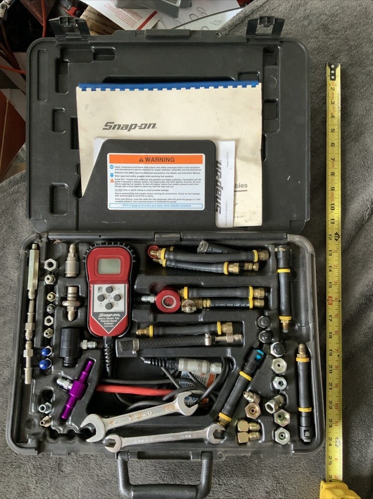 Snap On Digital Remote Fuel Pressure Guage Adaptor Set….see Pics…