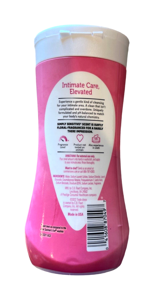 Summer's Eve Cleansing Wash SIMPLY SENSITIVE 9oz