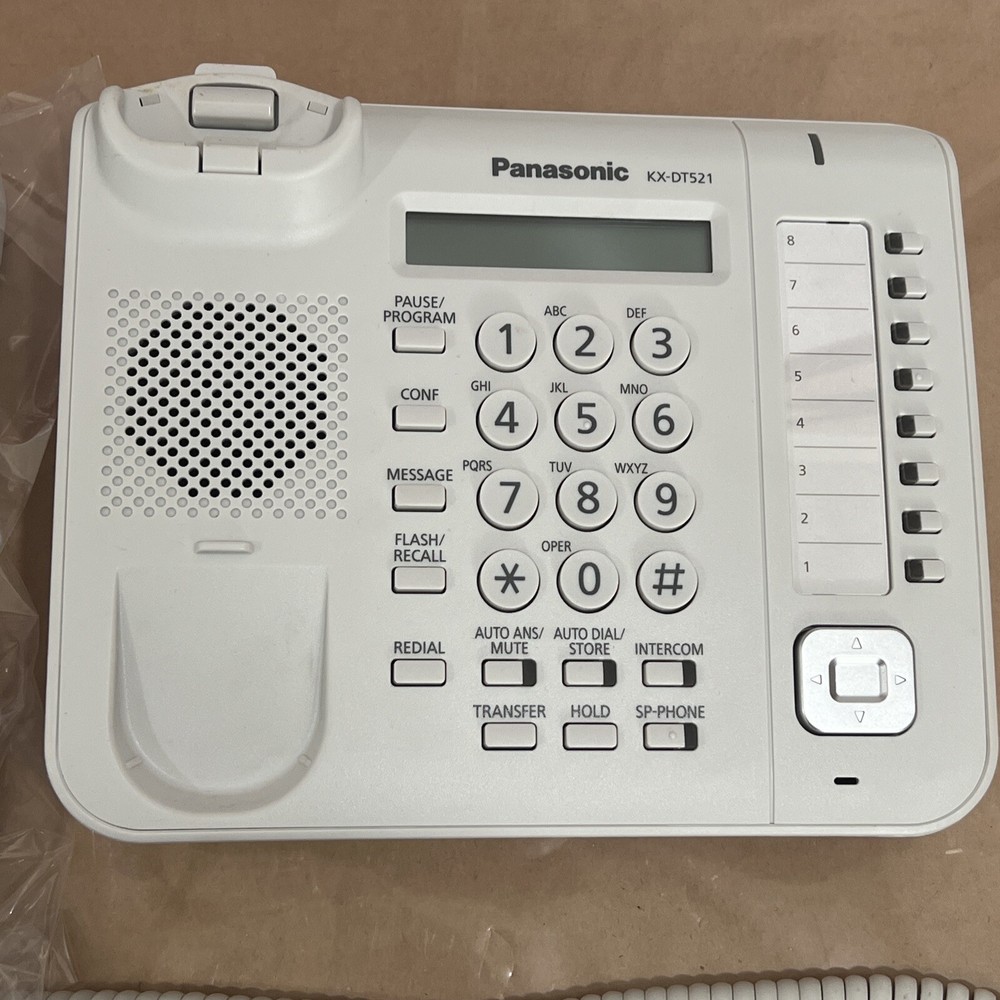Panasonic KX-DT521 8-Button Digital Phone (WHITE) MISSING STANDS *Refurbished*