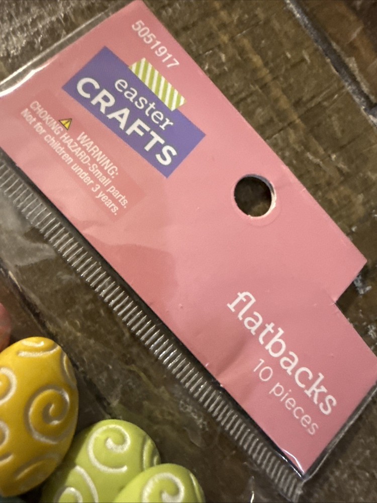 EASTER CRAFTS EASTER EGG FLATBACKS 10 PCS CERAMIC EASTER EGGS 3D