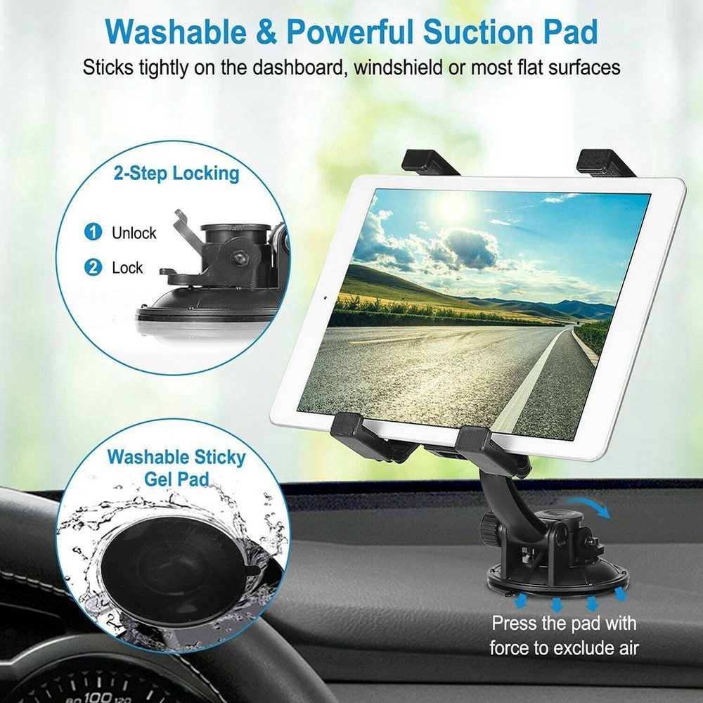Car Windshield Suction Cup Mount Holder For Amazon Kindle Fire 7 HD 8 10 Tablet